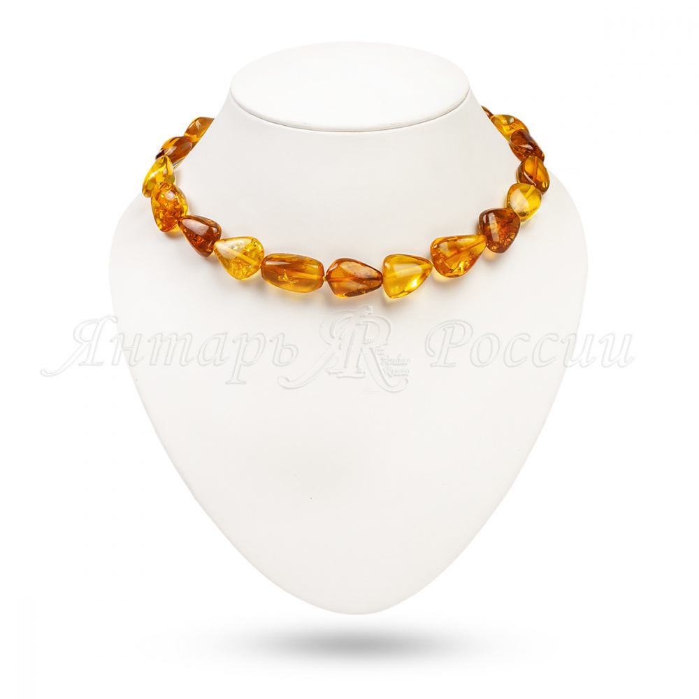 Бусы янтарь